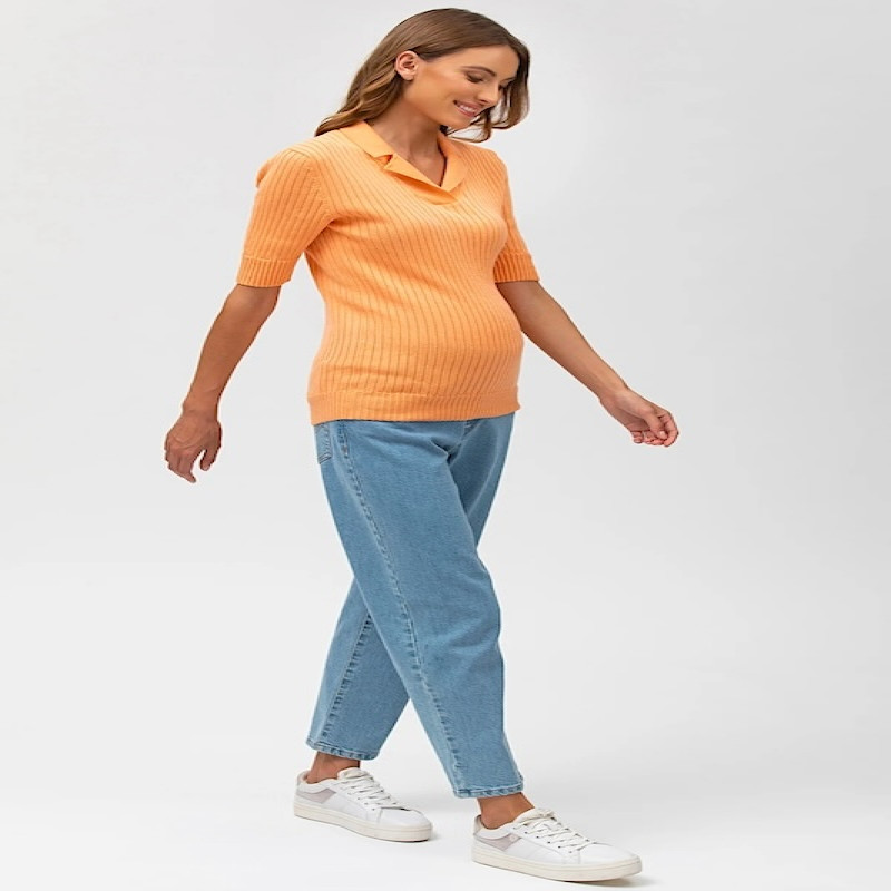 Made in Italy MOM FIT W020 Cotton Maternity Jeans